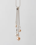 Multi Freshwater Pearls on "Bones" Necklace