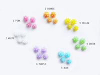 Resin Sparkle Konpeito earrings. star fragment studs. choose from 7 colors