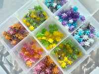 Resin Sparkle Konpeito earrings. star fragment studs. choose from 7 colors