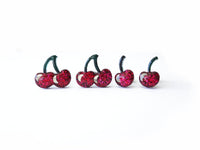 Glitter Cherry Earrings