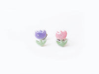 Itty bitty sparkle tulip earrings