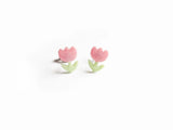 Itty bitty sparkle tulip earrings