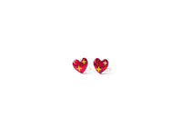 Itty bitty sparkle heart emoji earrings, choose red or pink!