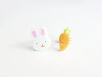 Rabbit and Carrot earrings