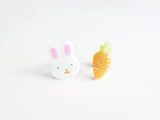 Rabbit and Carrot earrings