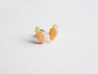 Rabbit and Carrot earrings