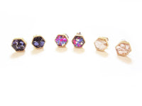 Hexagon Glitter Resin Earrings