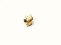 Brass cat Stud Earrings