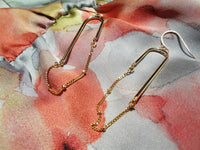 Gold Chain Loop Dangle Earrings