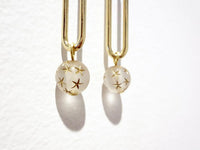 Gold Etched Star Earrings