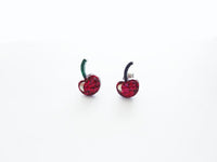 Glitter Cherry Earrings