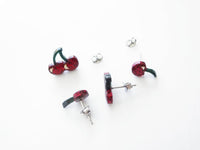 Glitter Cherry Earrings