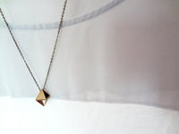 Minimalist Octahedron Geometric Necklace
