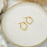 Golden Small Triangle Hoops